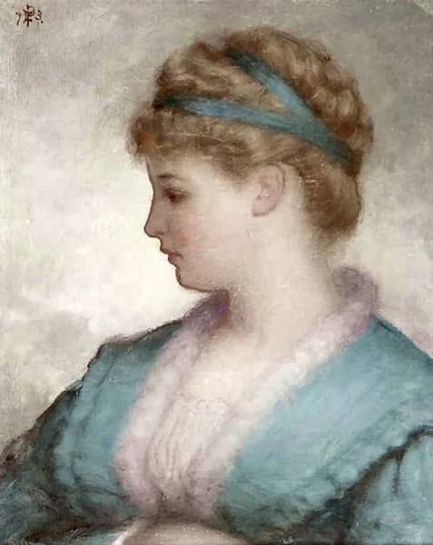 Portrait of a Lady by Charles Sprague Pearce | Oil Painting Reproduction