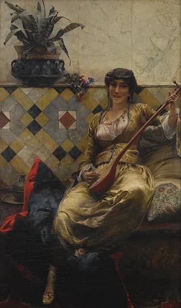 Serenade in the Harem by Ferdinand Max Bredt | Oil Painting Reproduction