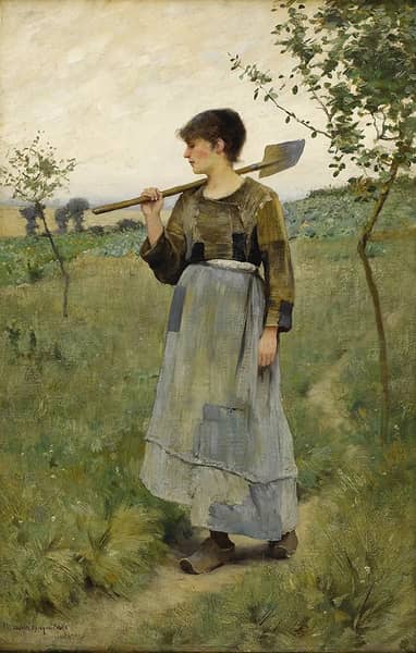 Home from the Fields by Charles Sprague Pearce | Oil Painting Reproduction