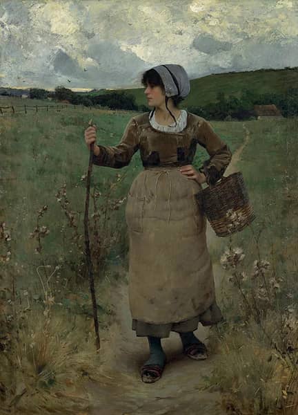 Across the Common by Charles Sprague Pearce | Oil Painting Reproduction