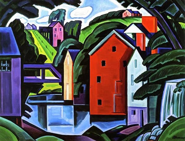 Abstract Landscape by Oscar Bluemner | Oil Painting Reproduction