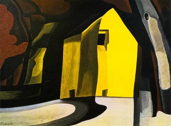 Black by Gold by Oscar Bluemner | Oil Painting Reproduction