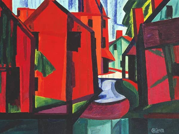 Little Falls New Jersey by Oscar Bluemner | Oil Painting Reproduction