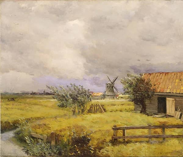 A Summer Storm 1880 by Jean-Charles Cazin | Oil Painting Reproduction