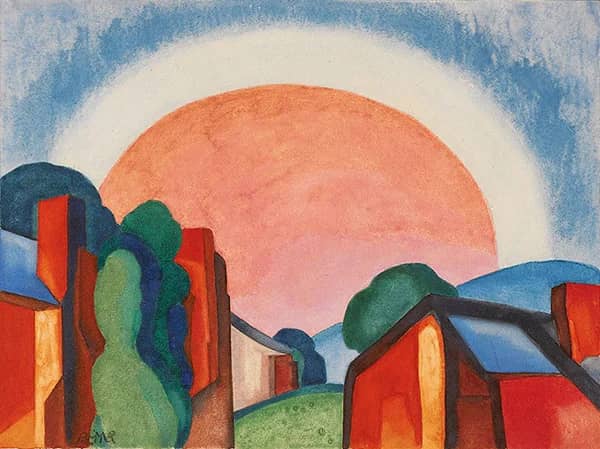 Rosy Light 1927 by Oscar Bluemner | Oil Painting Reproduction