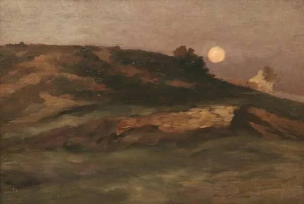 Moon Over Normandy Dunes France | Oil Painting Reproduction