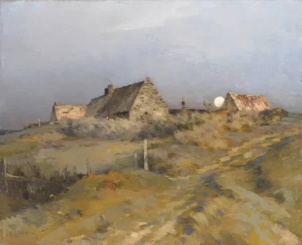 Moonrise Moon Landscape by Jean-Charles Cazin | Oil Painting Reproduction