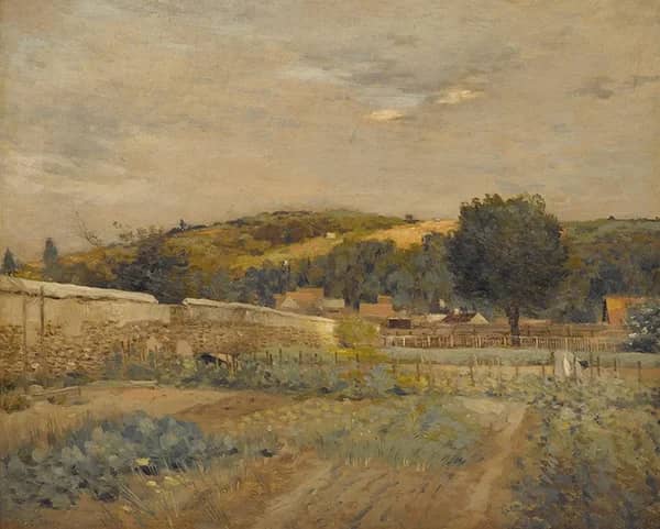 Tending the Garden by Jean-Charles Cazin | Oil Painting Reproduction