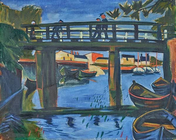 Bridge 1921 by Max Pechstein | Oil Painting Reproduction