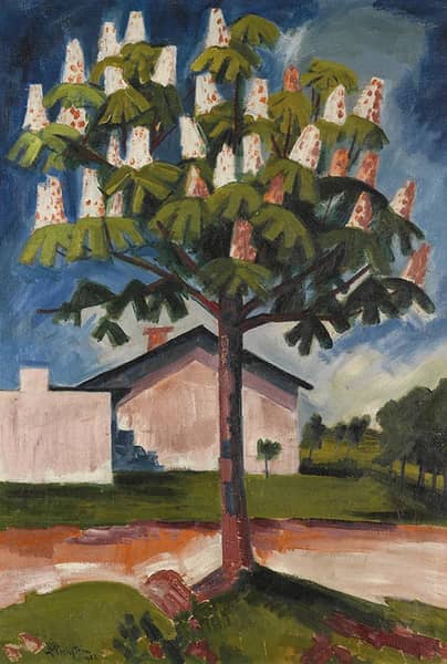 Chestnut Tree by Max Pechstein | Oil Painting Reproduction