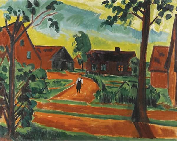 Child on a Village Street by Max Pechstein | Oil Painting Reproduction