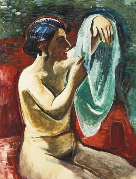 Martha Sitting by Max Pechstein | Oil Painting Reproduction