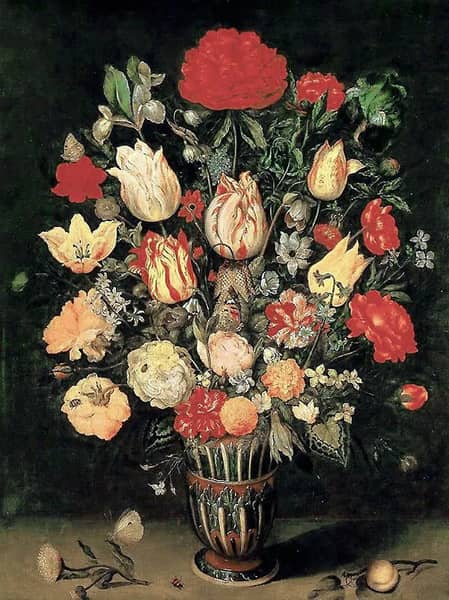 Flower Still Life with Tulips and Roses | Oil Painting Reproduction