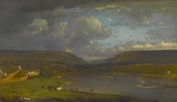 On the Delaware River by George Inness | Oil Painting Reproduction