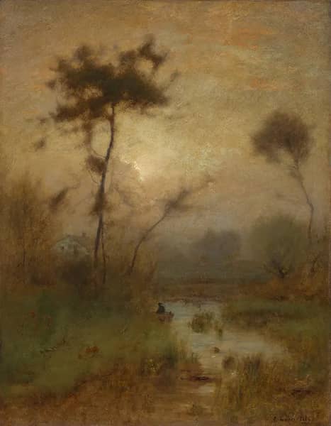 A Silver Morning 1886 by George Inness | Oil Painting Reproduction