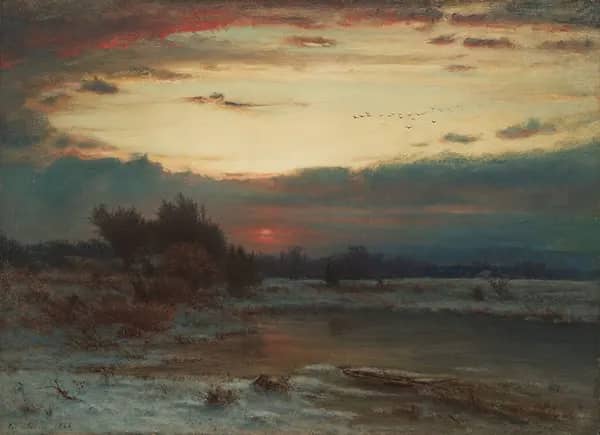 A Winter Sky by George Inness | Oil Painting Reproduction