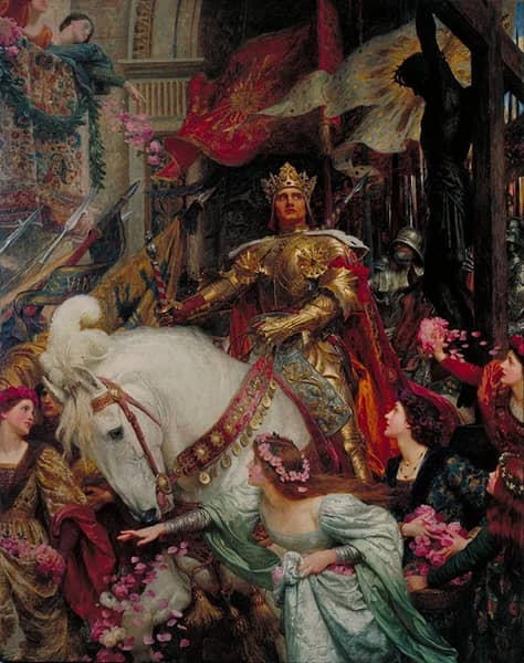 The Two Crowns by Frank Dicksee | Oil Painting Reproduction