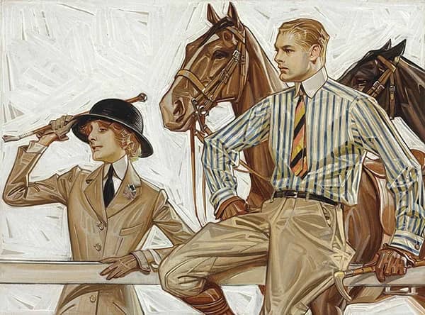 Arrow Collar Ad 1914 by J. C. Leyendecker | Oil Painting Reproduction
