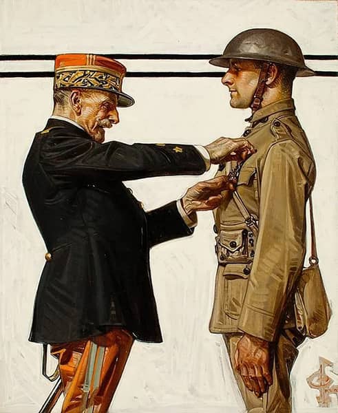 Croix de Guerre Saturday Evening Post Cover 1918 | Oil Painting Reproduction