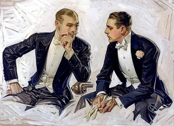 Dapper Men in Tuxedos by J. C. Leyendecker | Oil Painting Reproduction