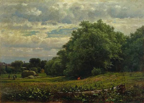 Harvest Time 1864 by George Inness | Oil Painting Reproduction