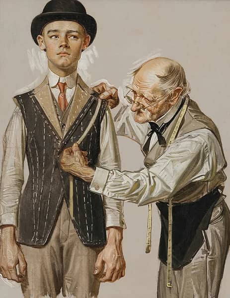 Fitted for a Suit 1916 by J. C. Leyendecker | Oil Painting Reproduction