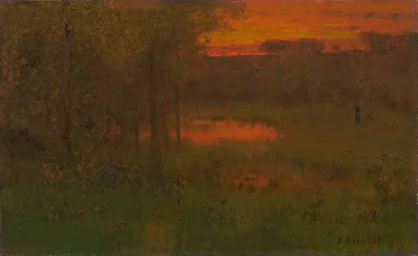 Landscape Sunset by George Inness | Oil Painting Reproduction
