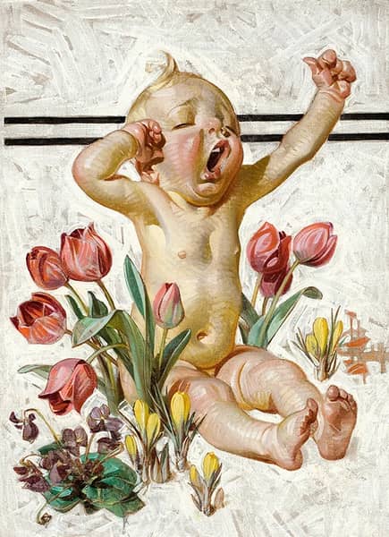 Spring Has Sprung 1917 by J. C. Leyendecker | Oil Painting Reproduction