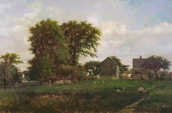 Massachusetts Landscape 1865 by George Inness | Oil Painting Reproduction