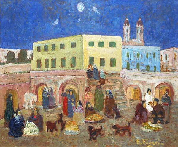 The Market Place c1935 by Pedro Figari | Oil Painting Reproduction