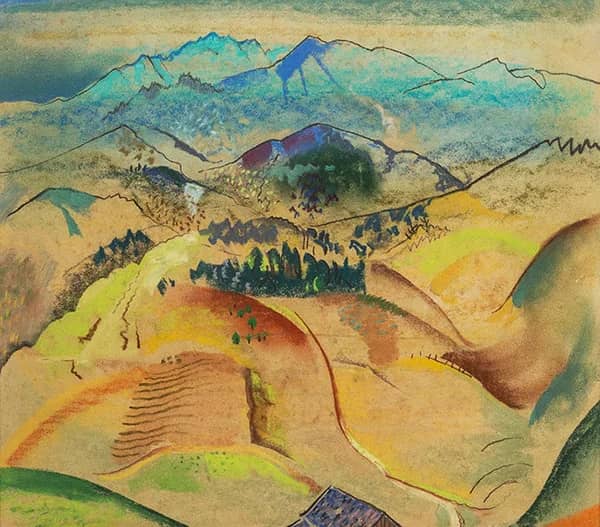 Abstract Mountain Landscape 1930 | Oil Painting Reproduction