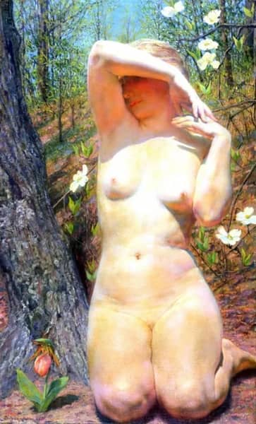 Cypripedia by William Sargeant Kendall | Oil Painting Reproduction