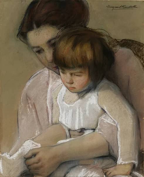 Mother and Child by William Sargeant Kendall | Oil Painting Reproduction