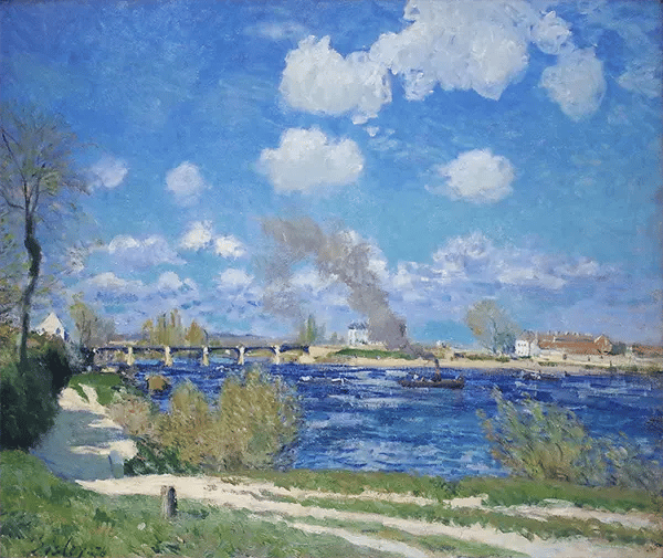 Bougival 1876 by Alfred Sisley | Oil Painting Reproduction