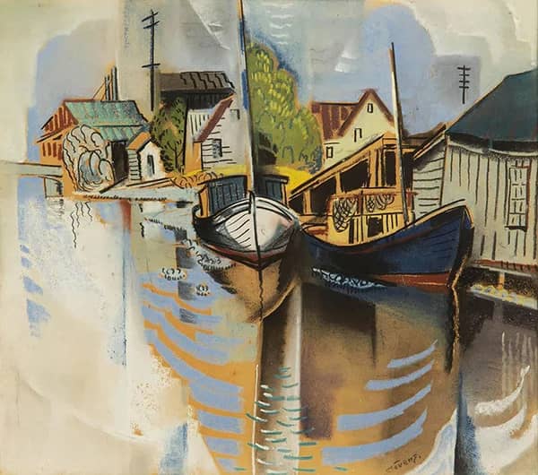 New Orleans Waterfront Scene | Oil Painting Reproduction