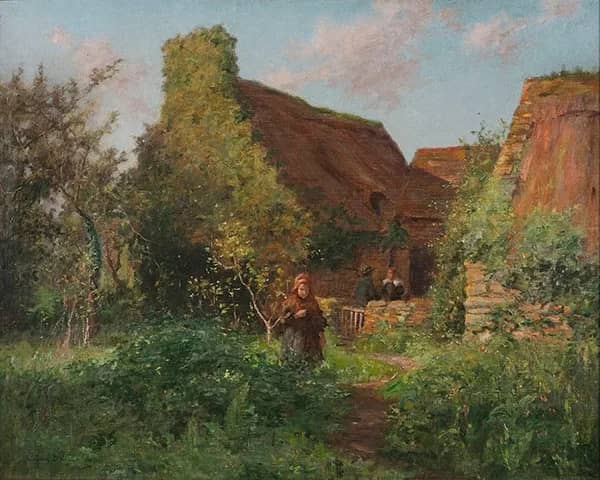 A Breton Garden 1925 by Aloysius O'Kelly | Oil Painting Reproduction
