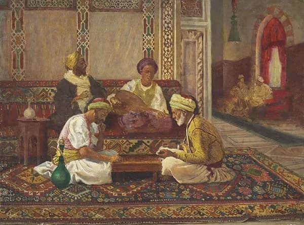 A Game of Draughts 1889 by Aloysius O'Kelly | Oil Painting Reproduction