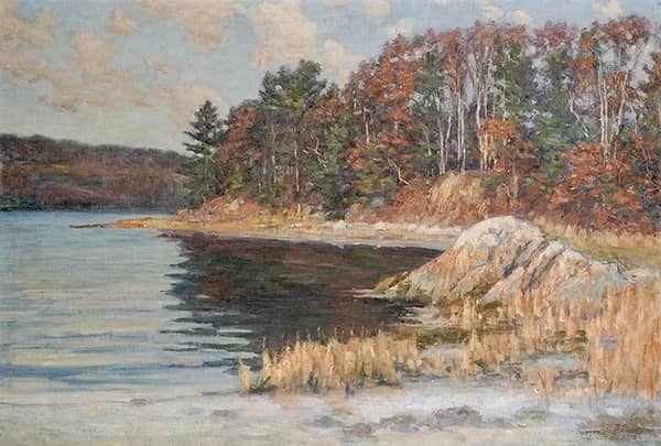 Along The Shore by Aloysius O'Kelly | Oil Painting Reproduction