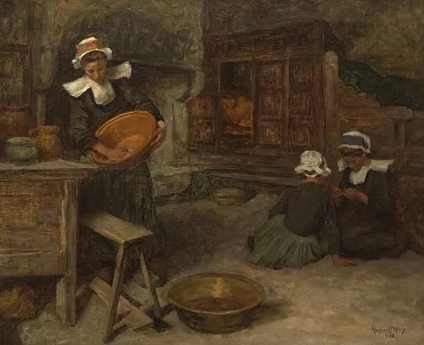 Breton Women in a Kitchen 1905 | Oil Painting Reproduction