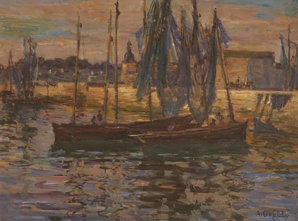Fishing Boats at Concarneau France 1861 | Oil Painting Reproduction