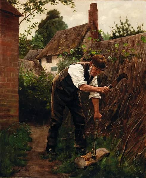 Preparing for Winter by Aloysius O'Kelly | Oil Painting Reproduction