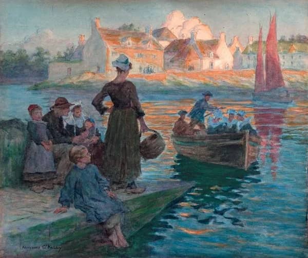 The Ferry Concarneau by Aloysius O'Kelly | Oil Painting Reproduction