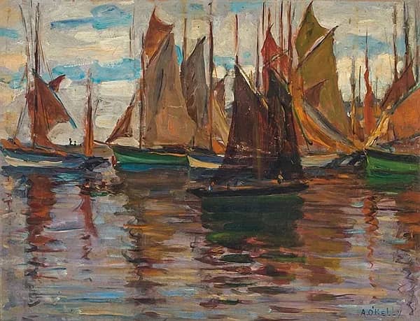 The Fishing Fleet Concarneau | Oil Painting Reproduction