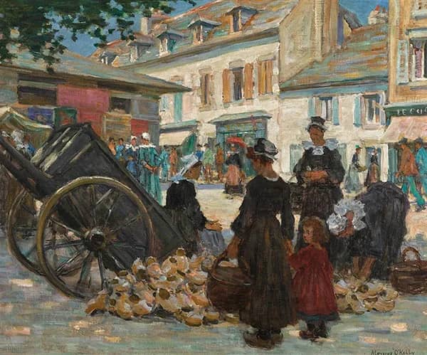 The Market by Aloysius O'Kelly | Oil Painting Reproduction
