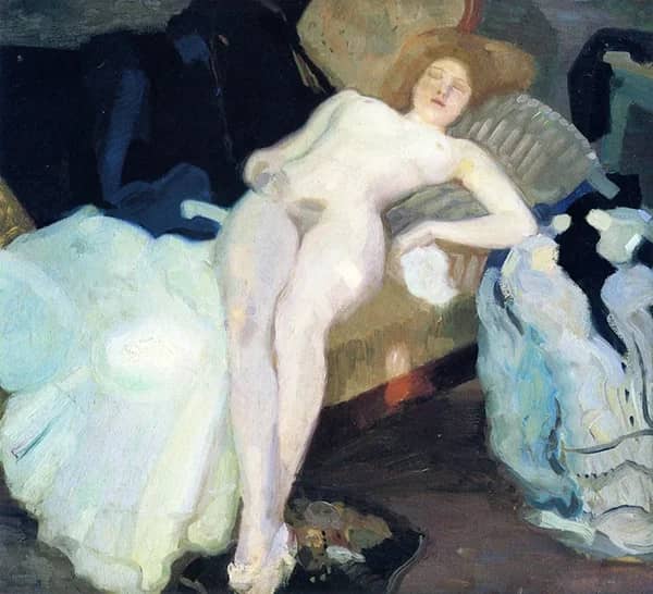 Female Nude by Leo Putz | Oil Painting Reproduction