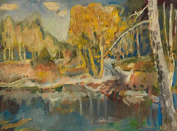 Landscape c1900 by Leo Putz | Oil Painting Reproduction