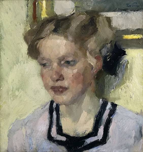 Portrait of Mina Hasch by Leo Putz | Oil Painting Reproduction