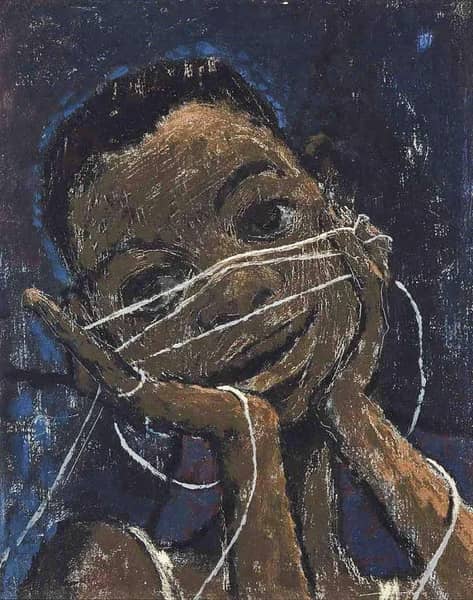 Cats Cradle 1949 by Hughie Lee-Smith | Oil Painting Reproduction