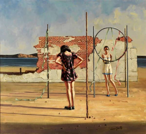Confrontation ca1970 by Hughie Lee-Smith | Oil Painting Reproduction