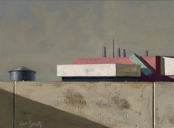 Industrial Landscape 1980 by Hughie Lee-Smith | Oil Painting Reproduction